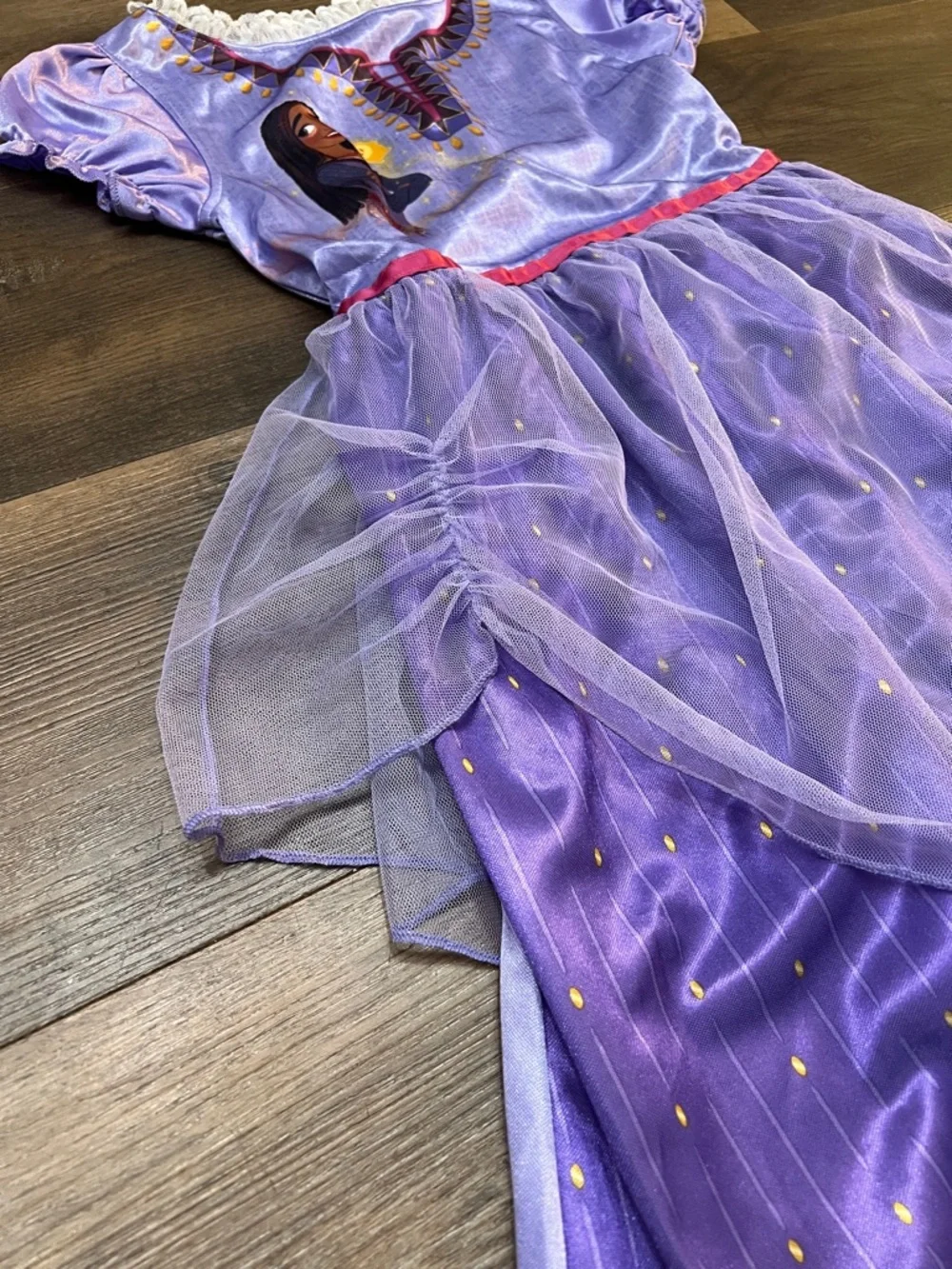 Disney Purple Elena of Avalor Girls Costume Dress with Gold Accents - Picture 2 of 4